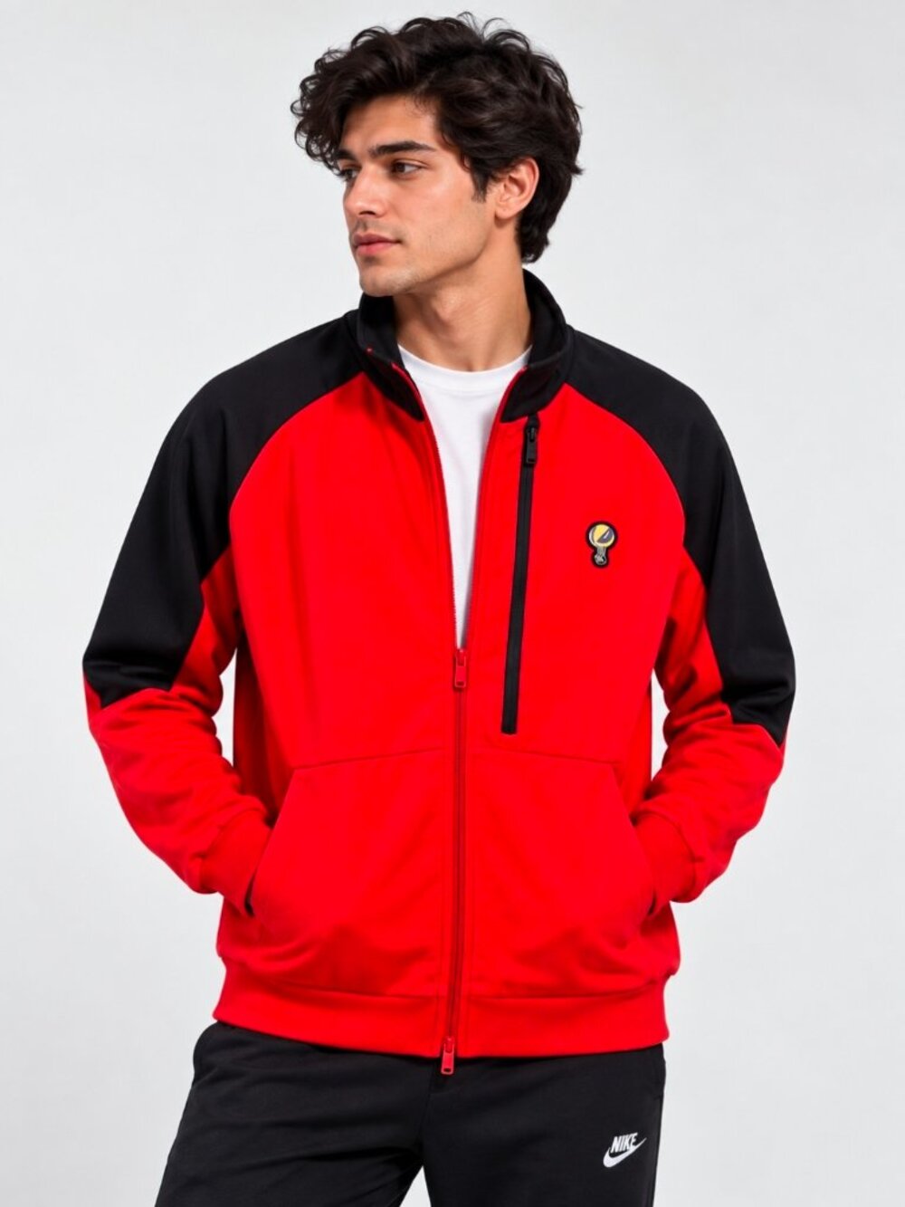 NWT Nike N98 Peace Love Basketball Track Jacket Red Black Men’s M
